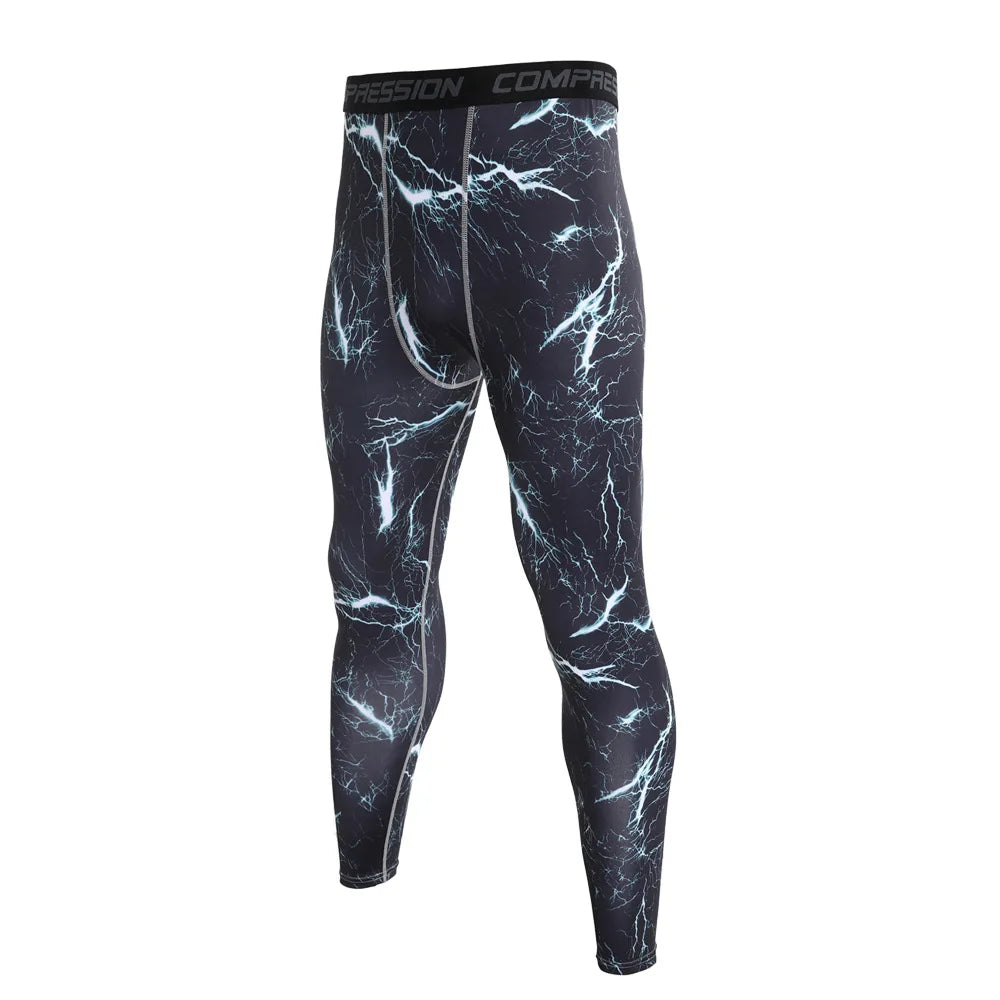 Men Camouflage Running Compression Leggings Quick Dry