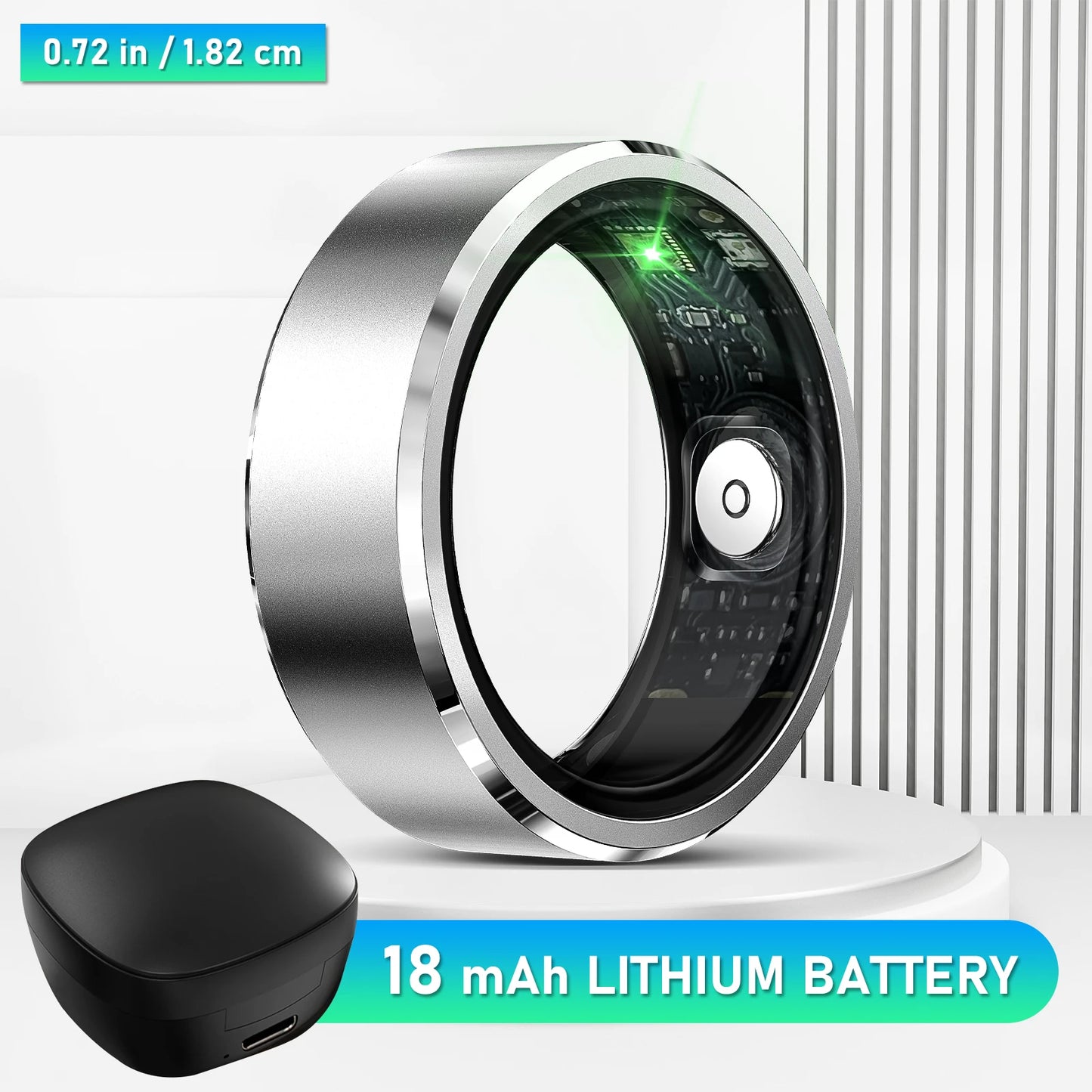 LaNikar R5 Smart Ring Blood Oxygen Monitor With Multi-Sport Modes