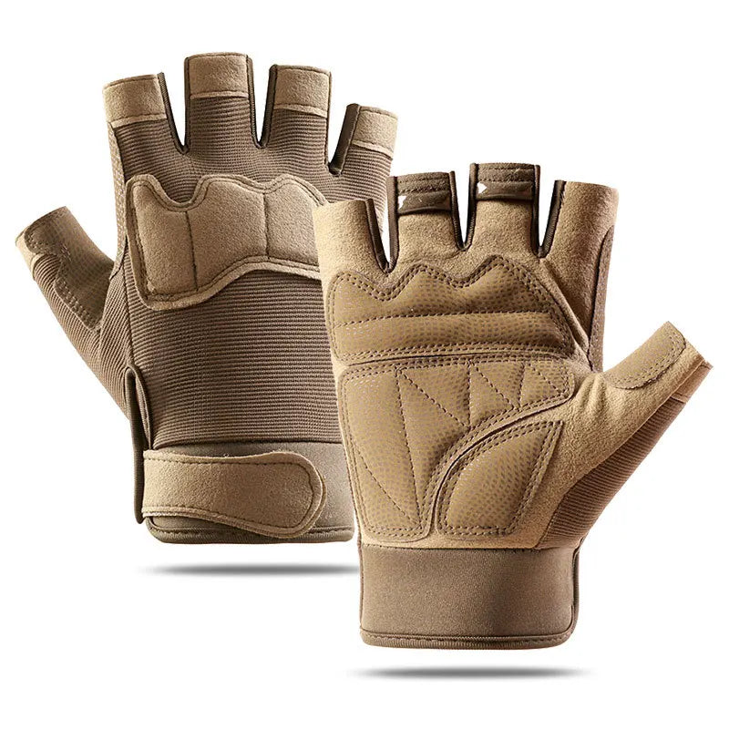 Unisex Outdoor Tactical Half Finger Gloves for Motorcycle and Shooting