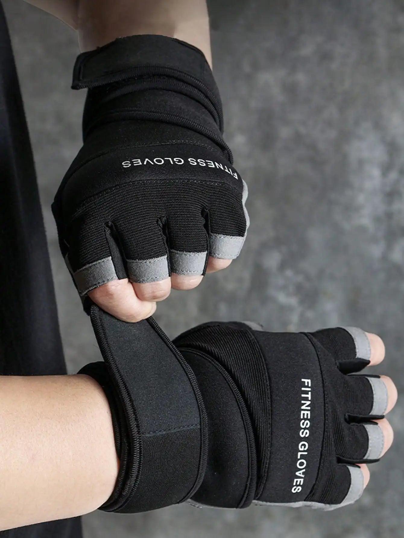 Unisex Fitness Gloves With Wrist Support Half Finger Anti Slip