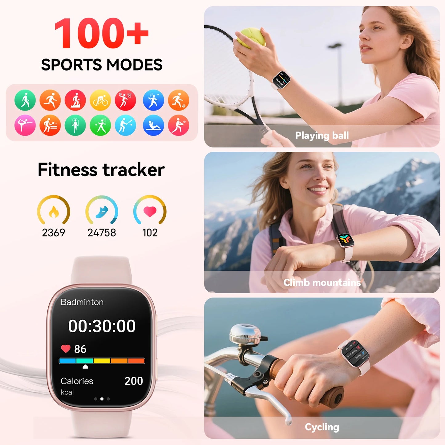 Smartwatch With Bluetooth Calling And Hundred Plus Sports Modes