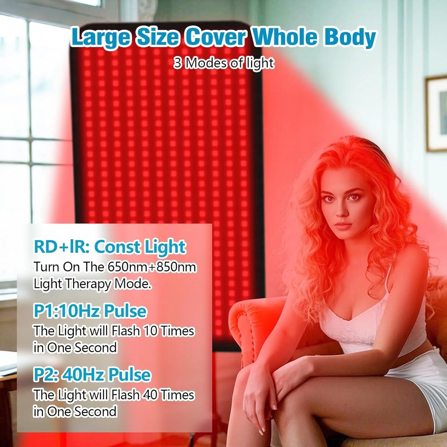 Jitesy Red Light Therapy Mat 660nm 850nm Full Body