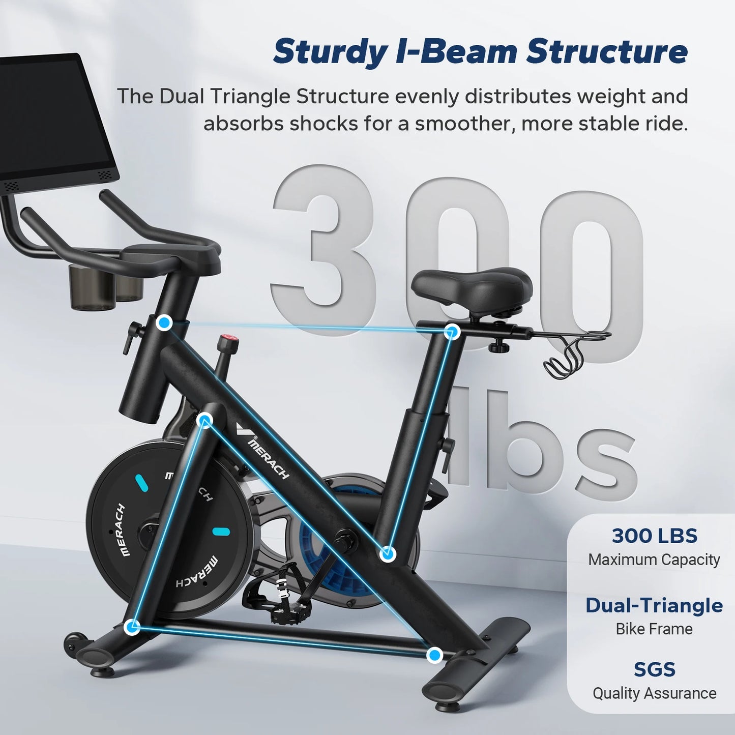 Merach Exercise Bike With Exclusive App And Low Noise Operation