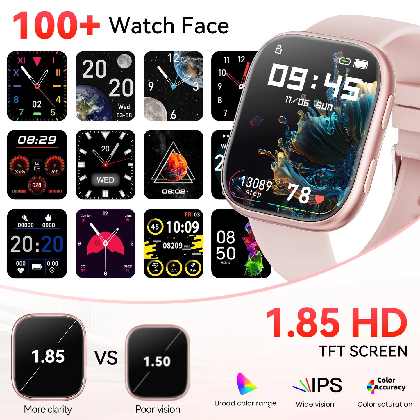 Smartwatch With Bluetooth Calling And Hundred Plus Sports Modes