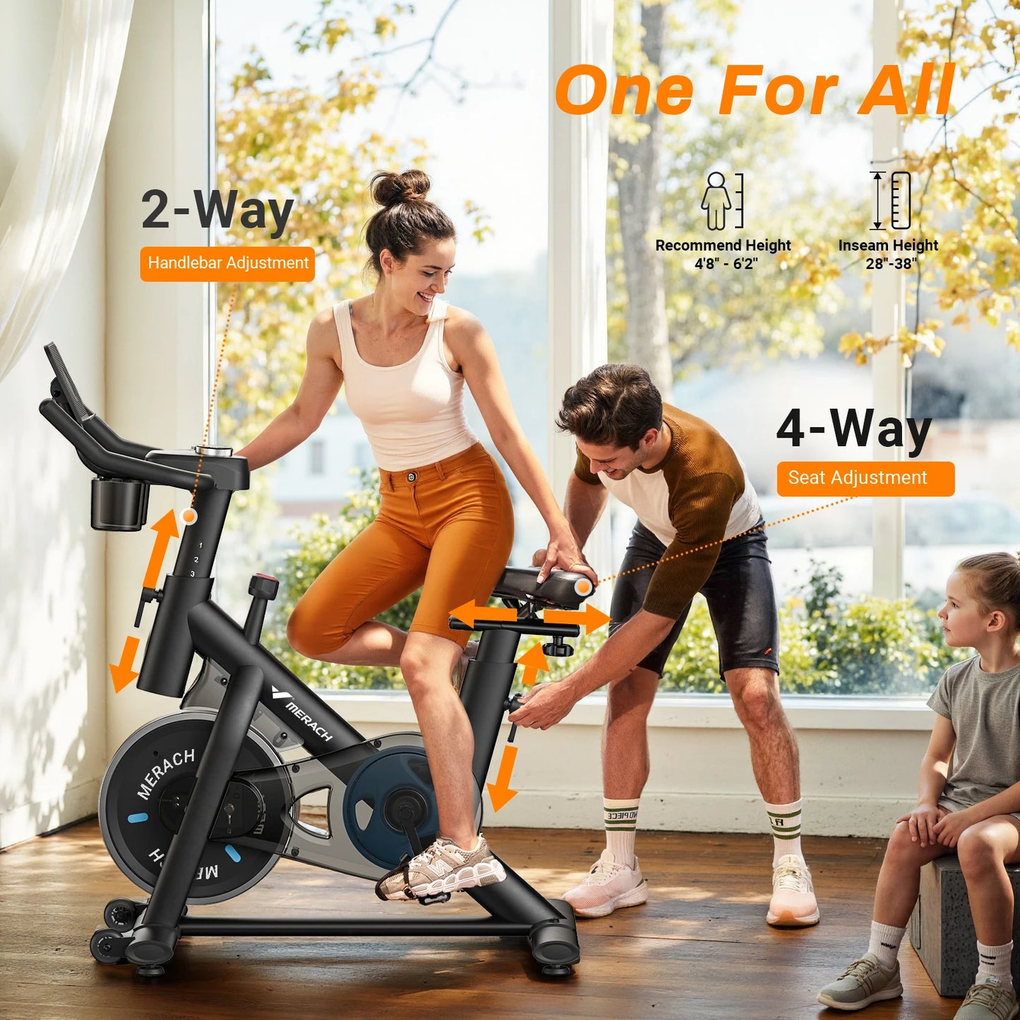 MERACH Exercise Bike With Low Noise Braking And Tablet Mount