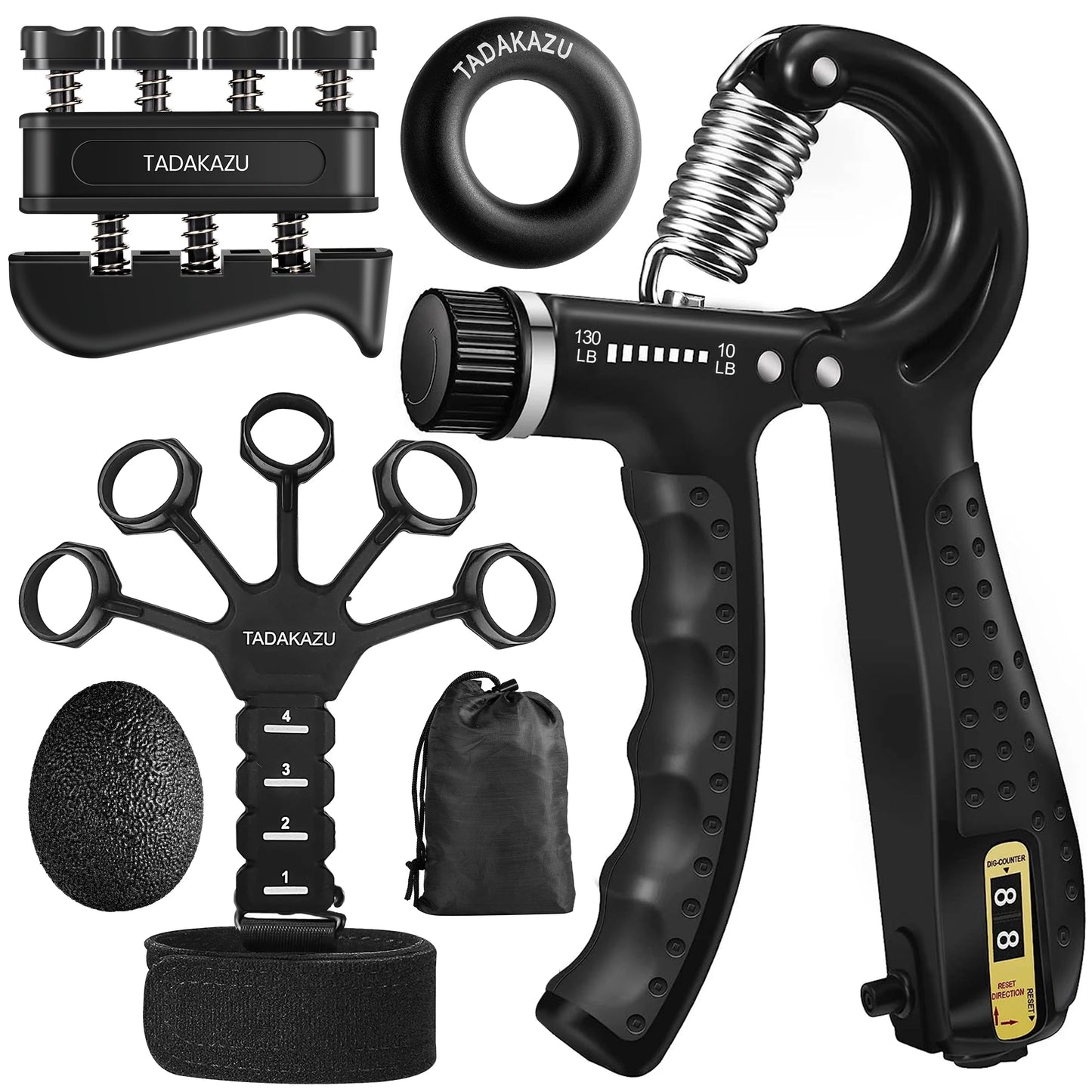 Grip Trainer Kit Hand Gripper And Finger Exercisers