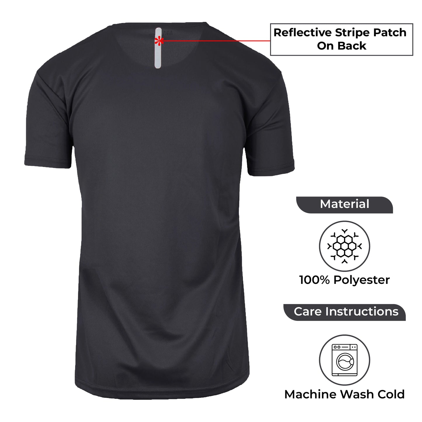 Men's Moisture-Wicking Short Sleeve Performance Crew Neck Tee