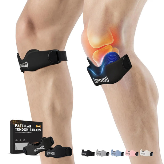 GOUNOD Patellar Tendon Support Strap Silicone Knee Brace for Stability