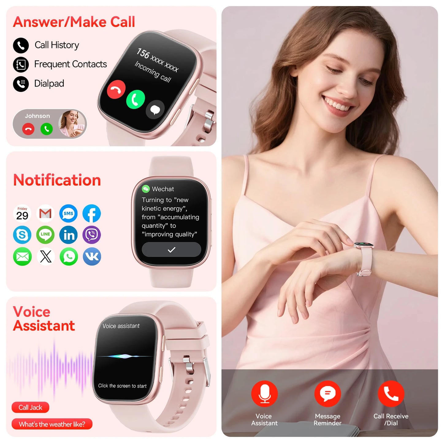 Smartwatch With Bluetooth Calling And Hundred Plus Sports Modes