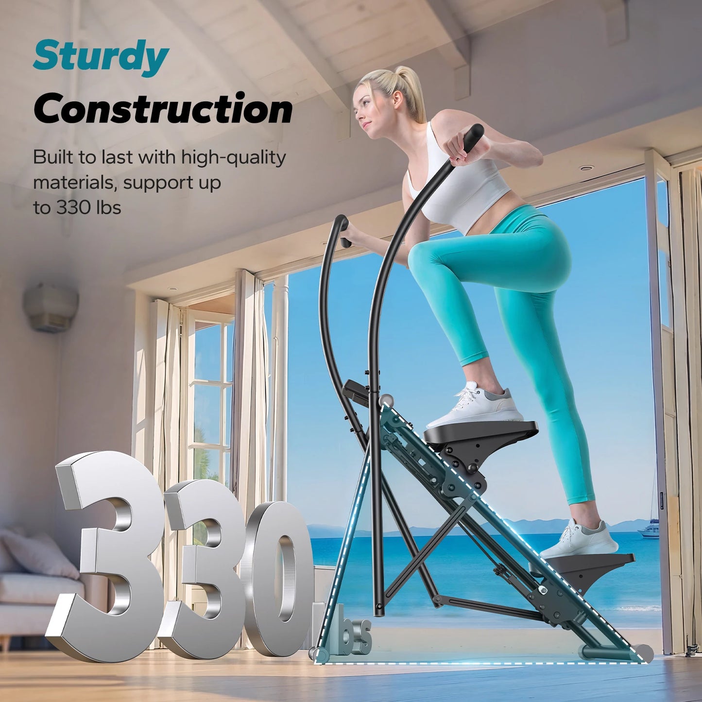 MERACH Stair Stepper Home Gym Full Body Folding Climber