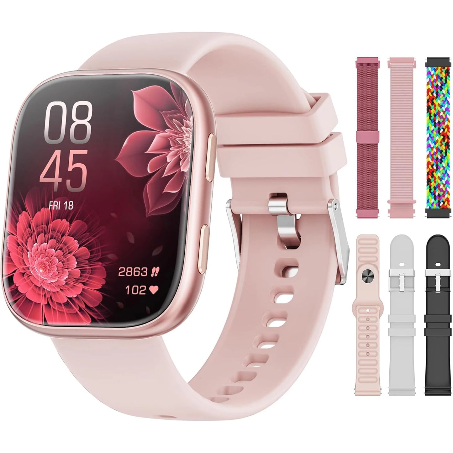 Ladies Smartwatch With Heart Rate Sleep Menstrual Tracking IP67