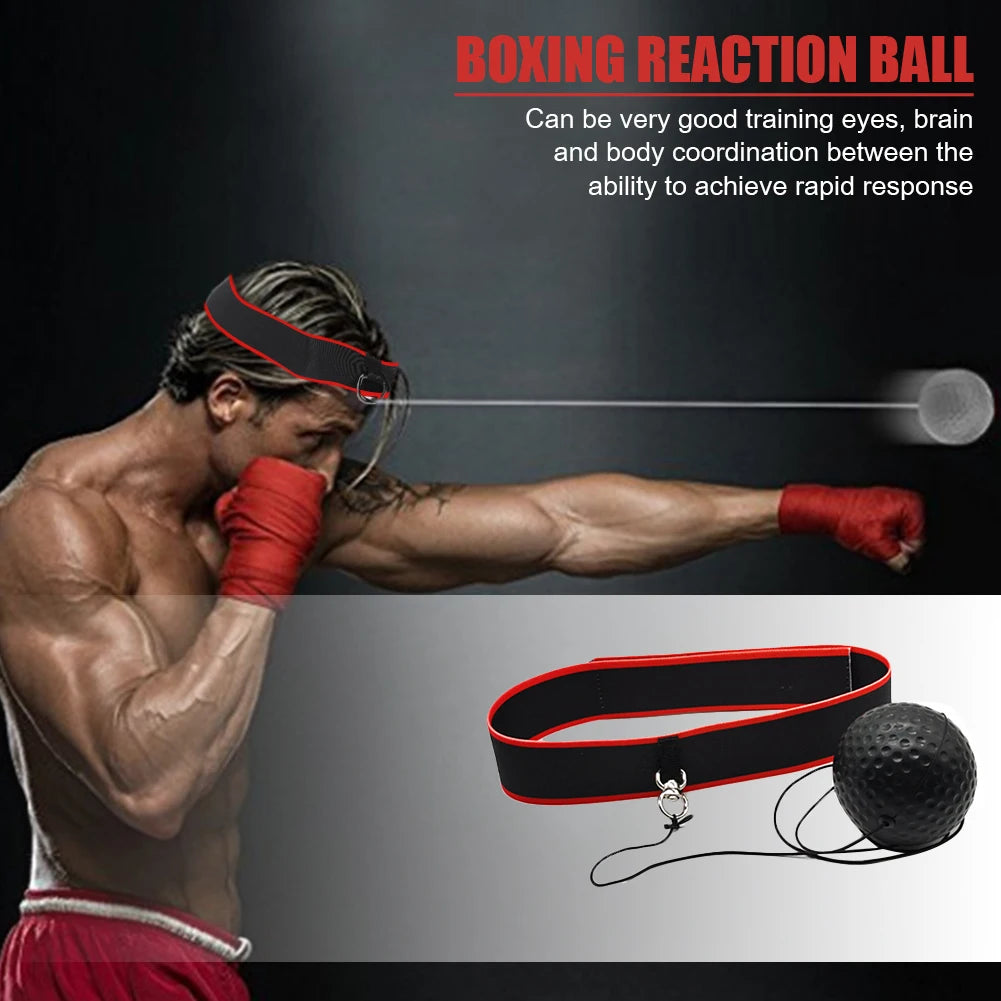 Boxing Reflex Ball With Adjustable Headband For Speed And Focus