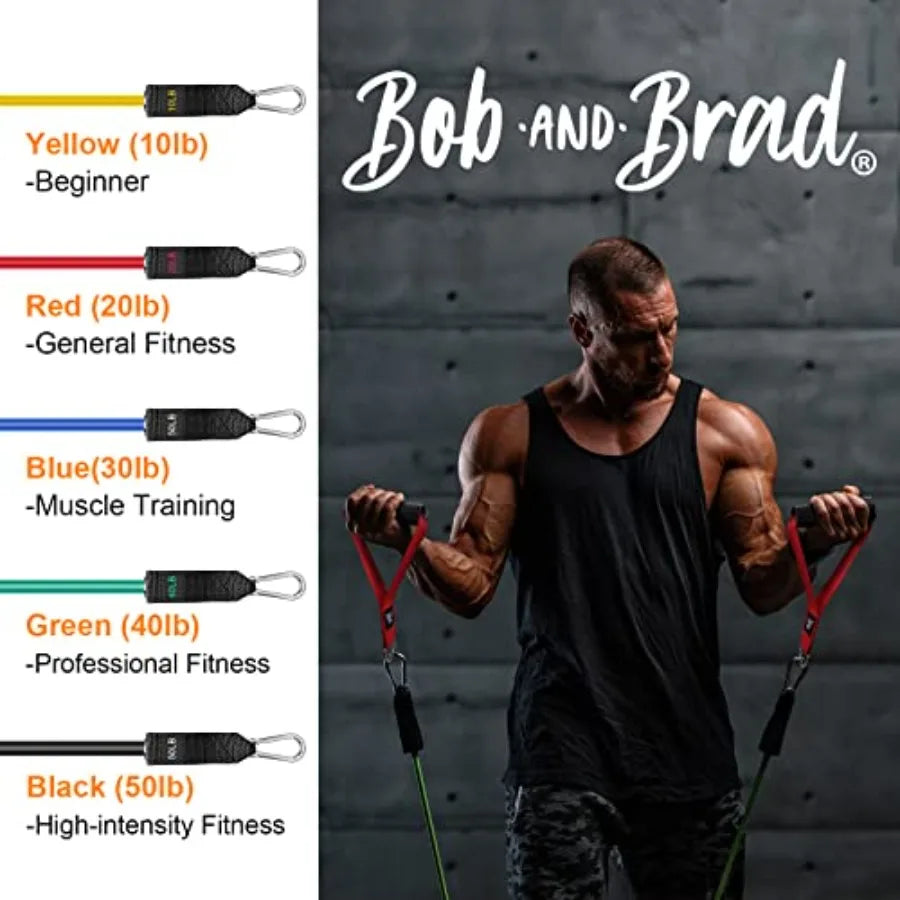 Resistance Bands Set With Handles Door Anchor And Ankle Straps