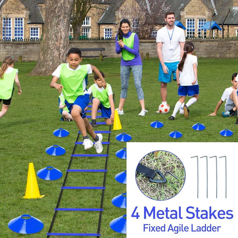 GKHMNEW Speed Agility Training Set With Ladder Cones Stakes Parachute