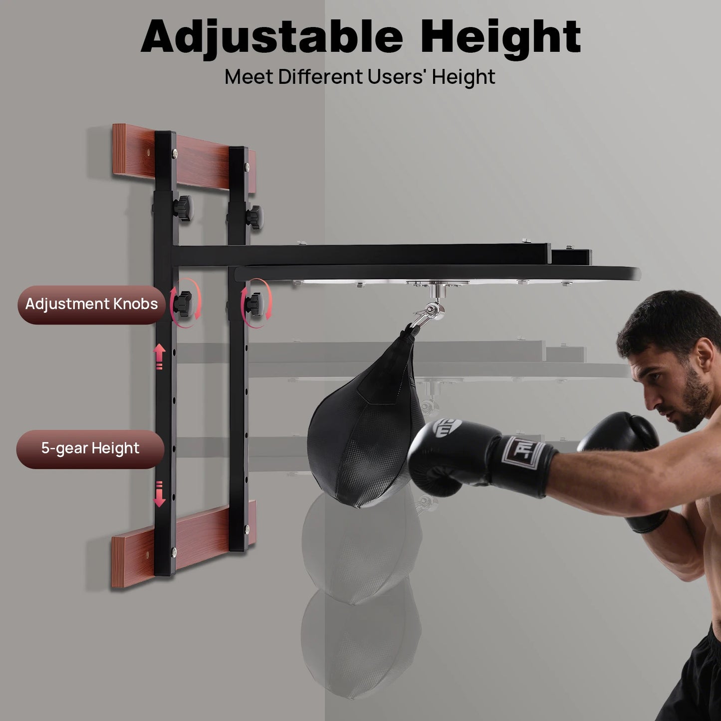 Heavy Duty Adjustable Wall Mounted Speed Bag Platform Kit For Boxing Training