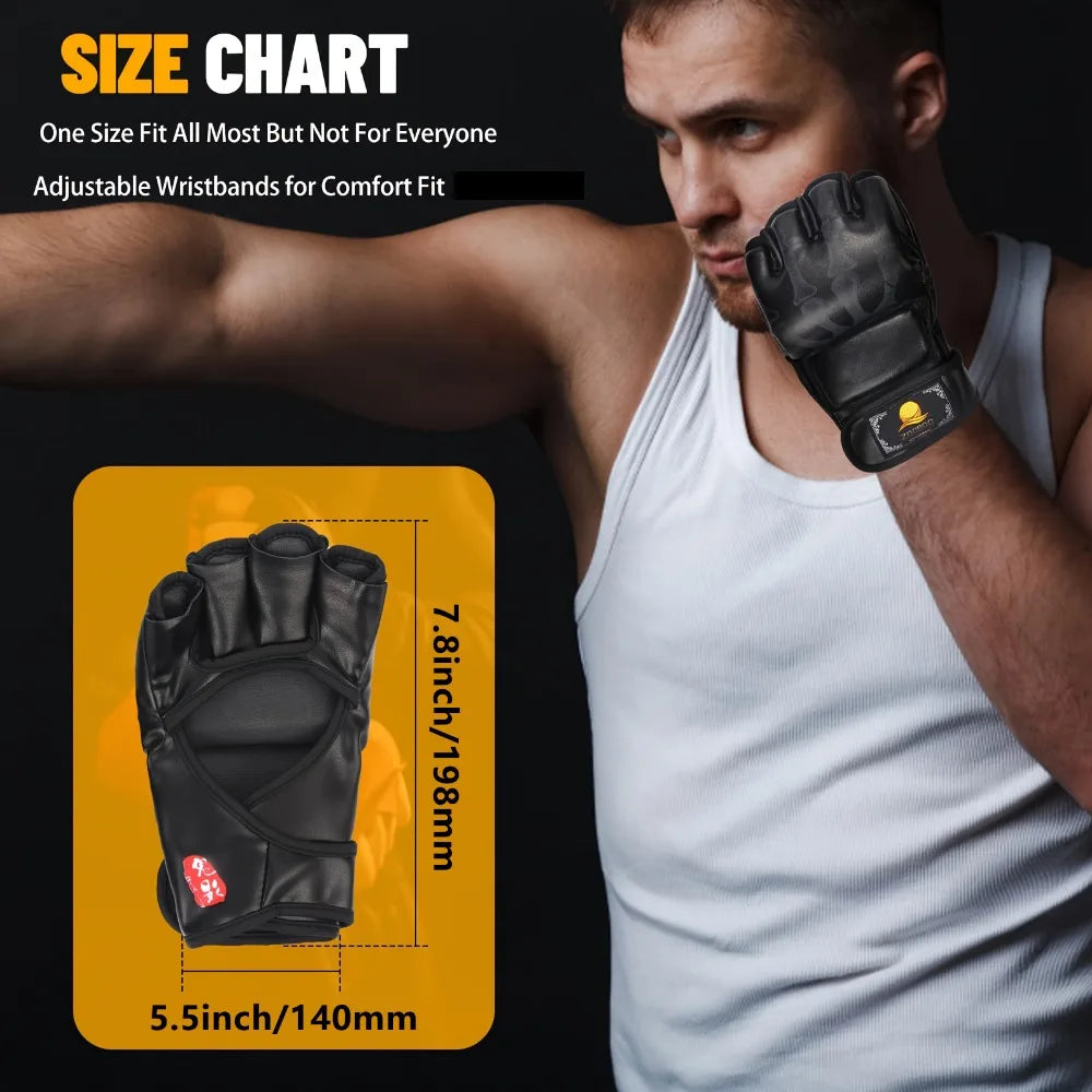 MMA Half Finger Training Gloves For Unisex Combat Sports