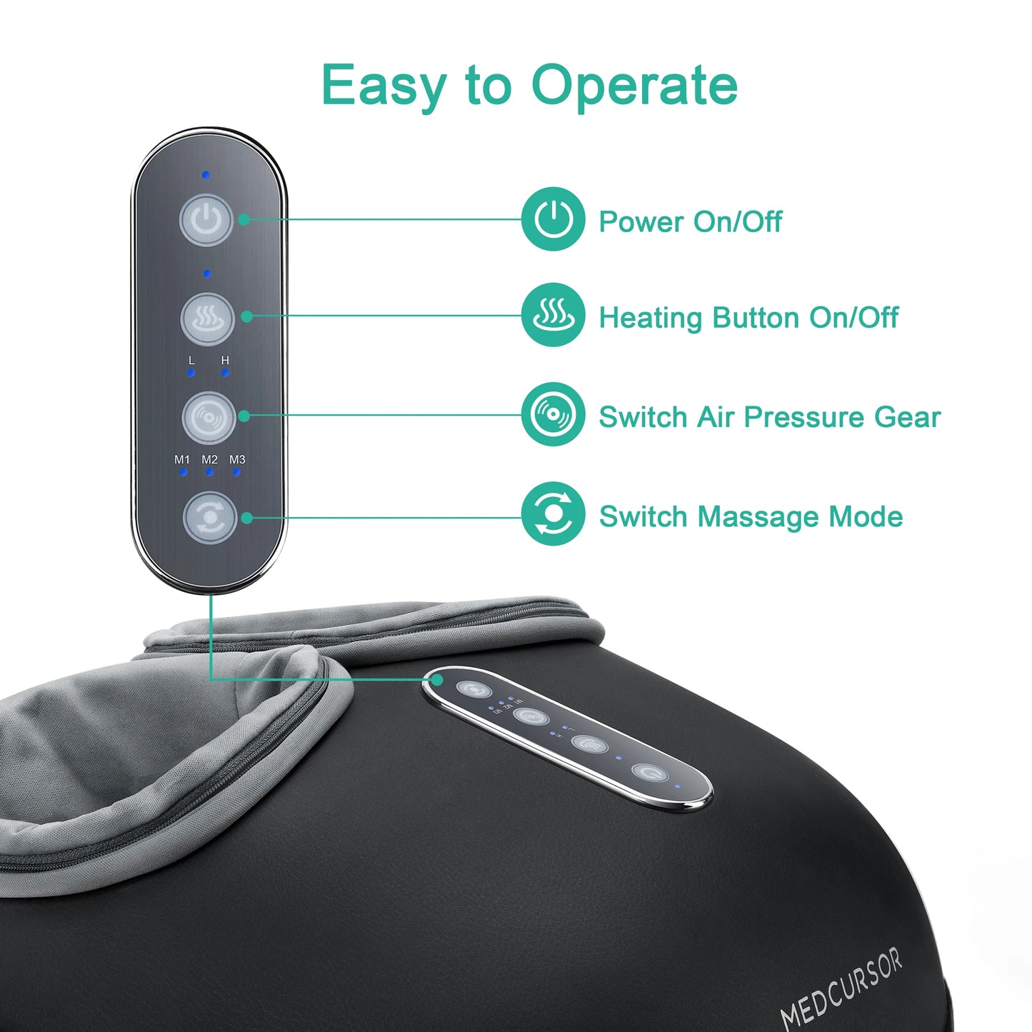Medcursor Shiatsu Foot Massager With Heat For Relaxation And Relief