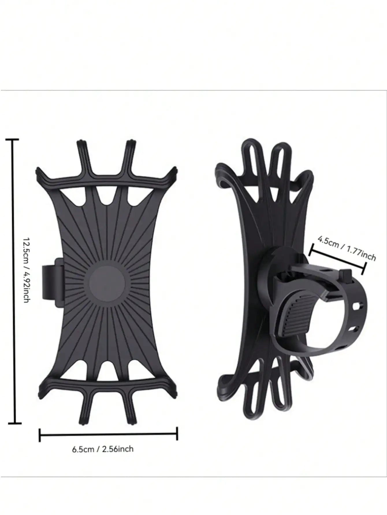 360 Rotatable Silicone Phone Holder For Bicycle, E-Bike And Motorcycle