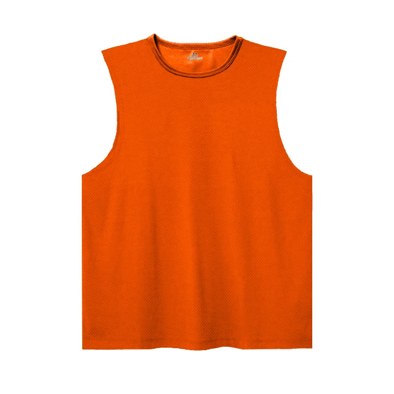 Summer Ice Silk Running Vest For Men Quick Dry Shirt