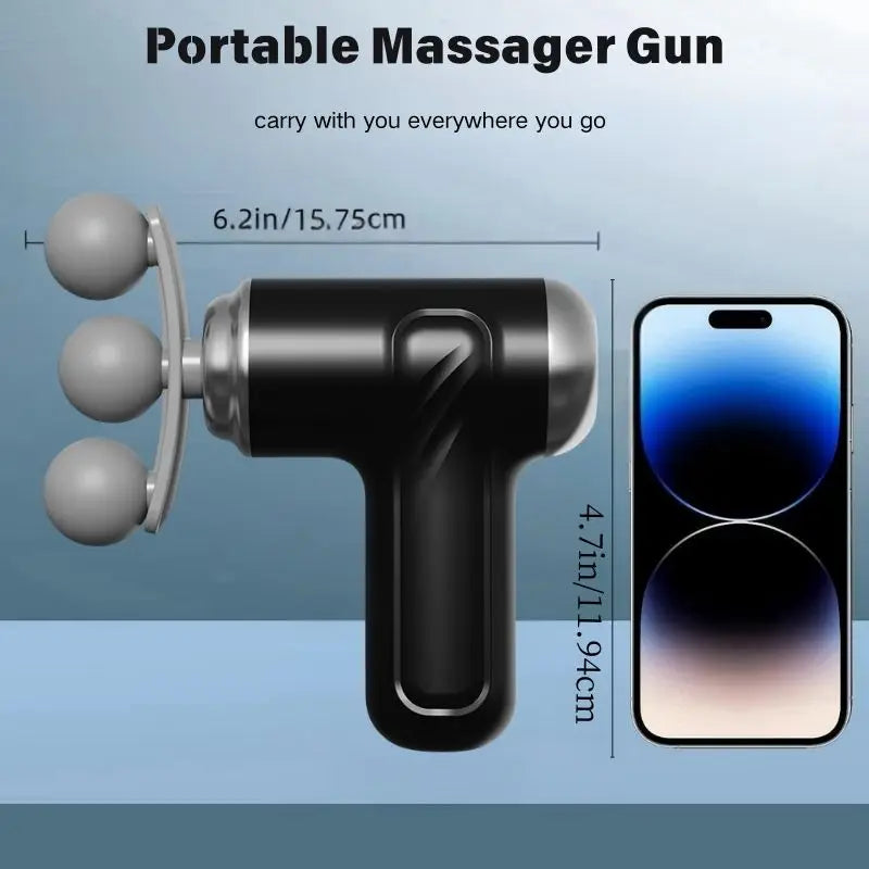 Triple Mini Fascia Gun Six Modes Massage For Full Body Relaxation