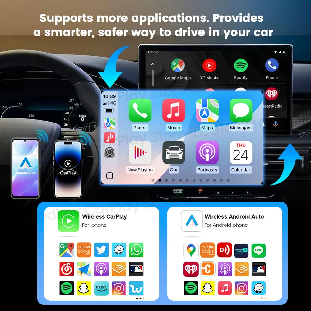 Carlinkit Mini Pro Wireless CarPlay Adapter For Android Auto