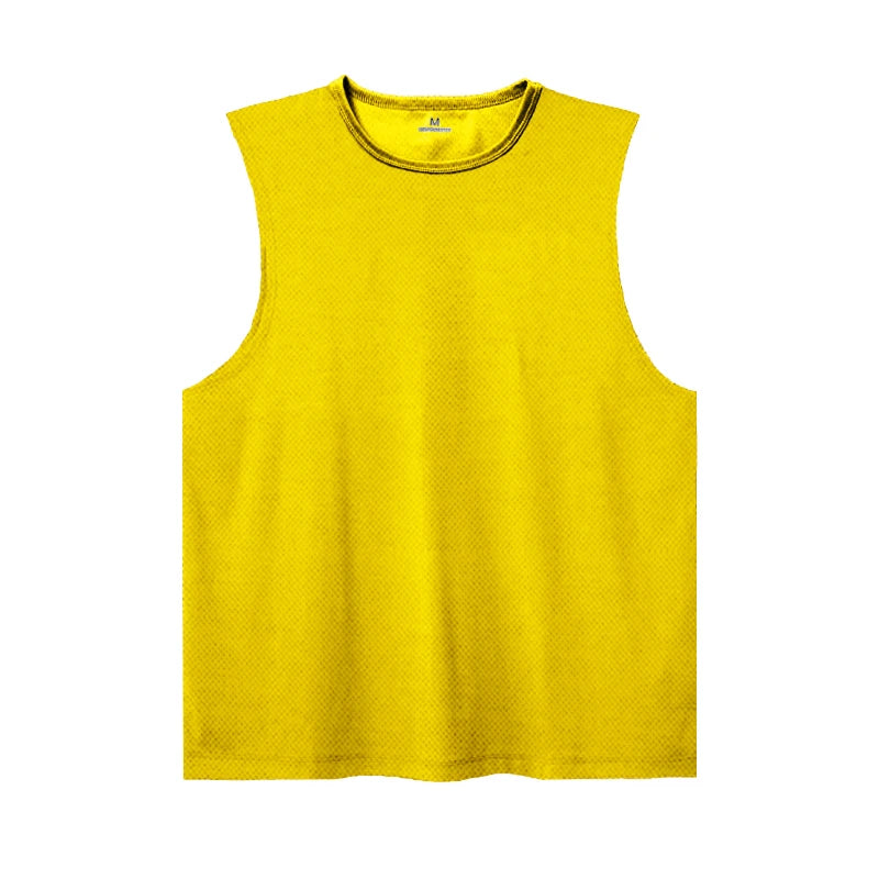 Summer Ice Silk Running Vest For Men Quick Dry Shirt