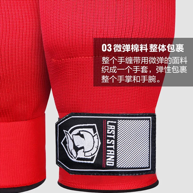 Gel Boxing Hand Wrap Gloves With Long Wrist Strap For MMA Training