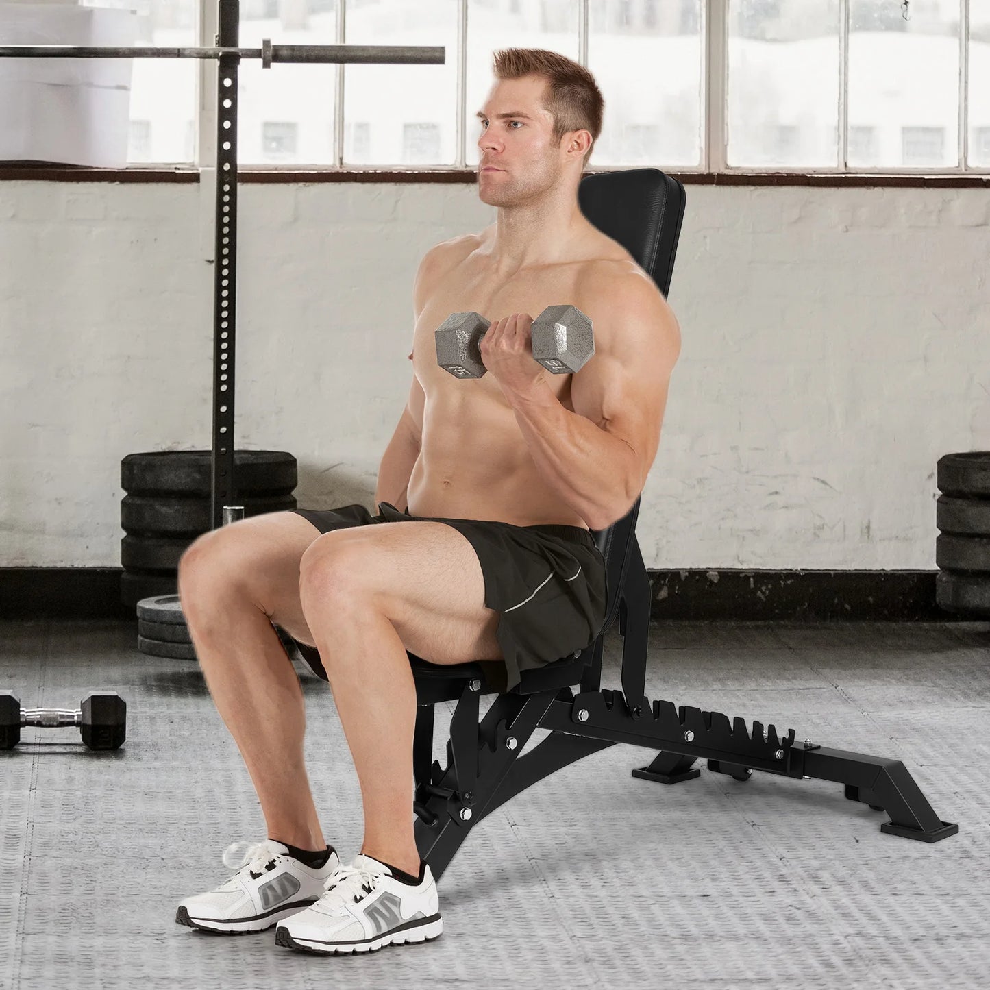Adjustable Strength Training Bench For Home Garage Gym