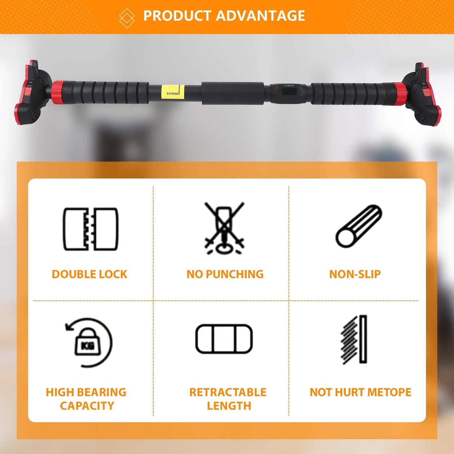 TWISTER.CK Doorway Pull Up Bar Non Slip Adjustable