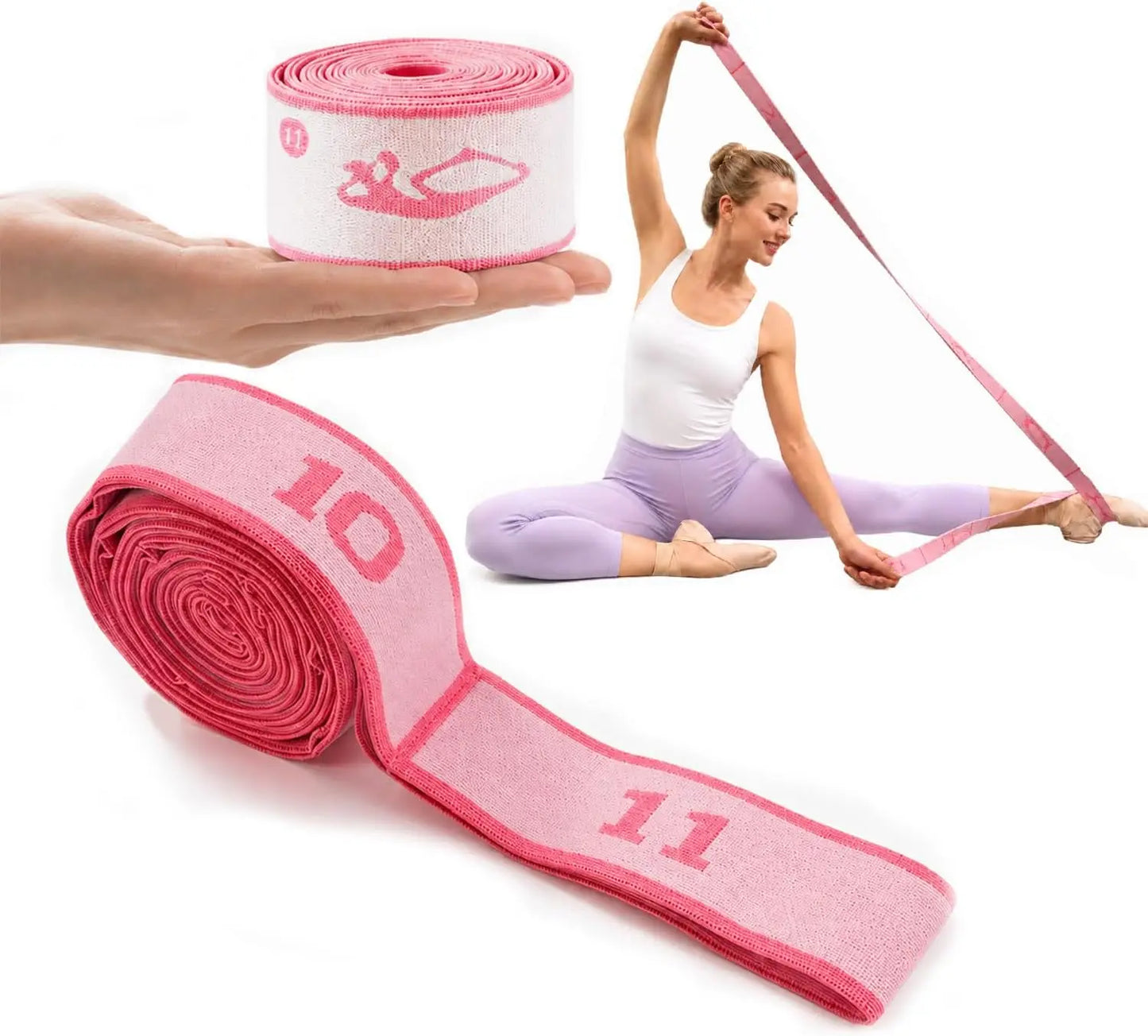 11-Loop Stretch Band for Yoga Pilates and Physical Therapy