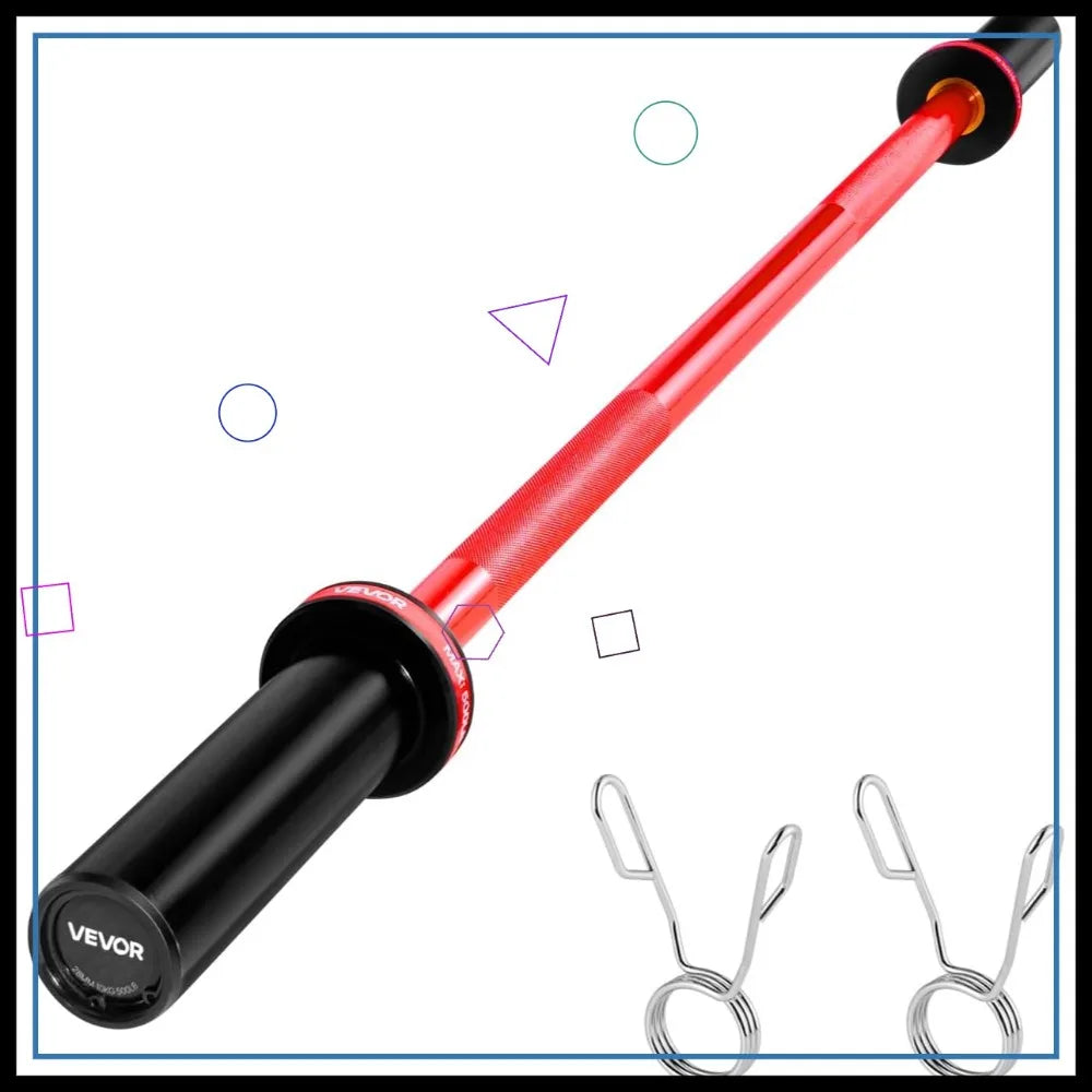 Olympic Barbell Knurled Grip for Strength Training 1000 Pounds Capacity
