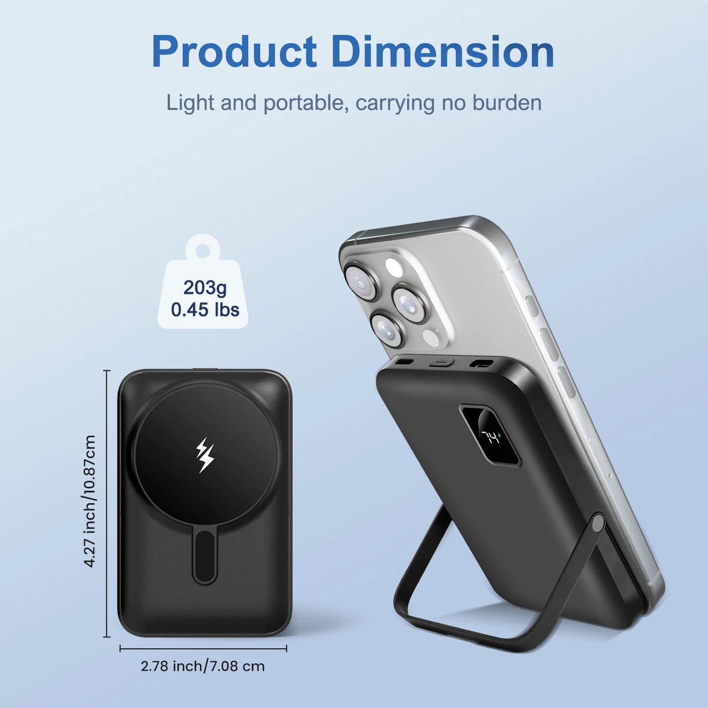 Magnetic Wireless Power Bank 10000mAh With 15W PD LED Display
