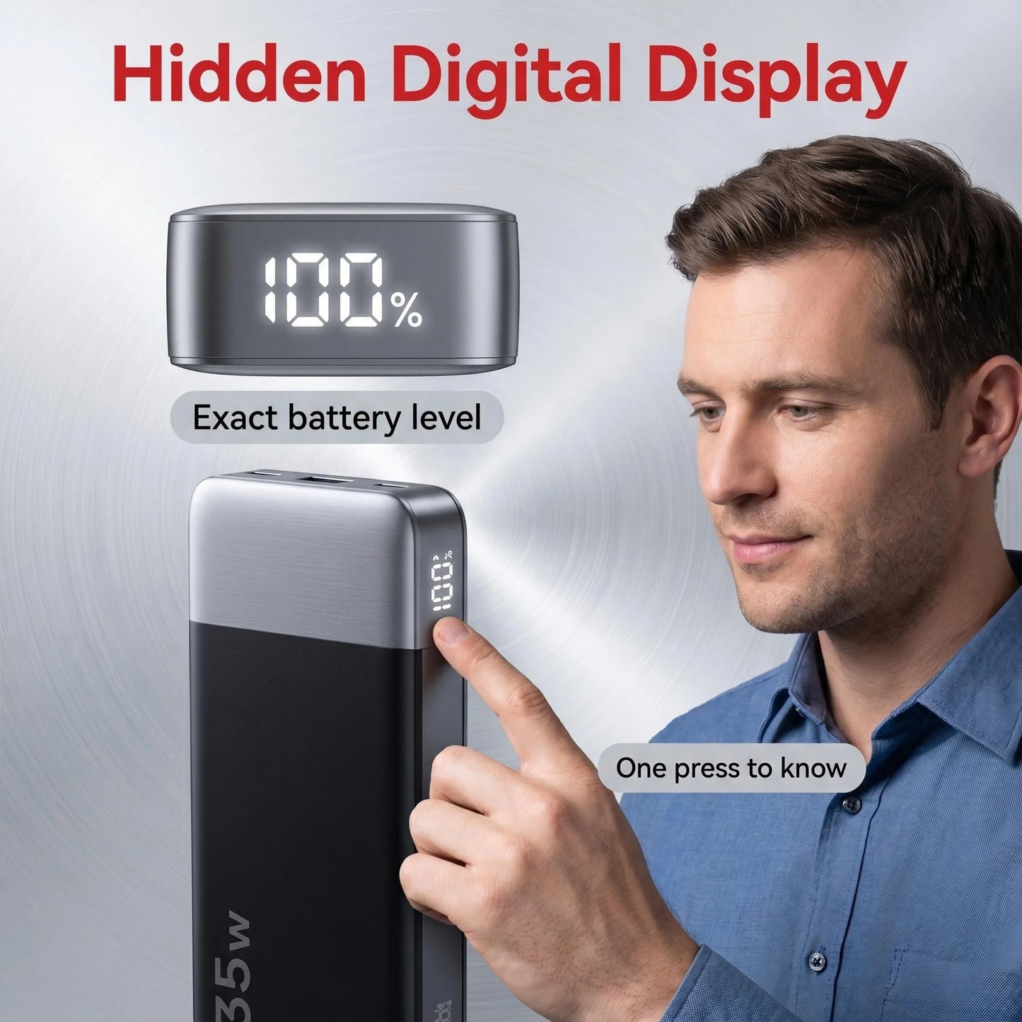 Nobis 10000mAh 35W Fast Charging USB C Power Bank Slim