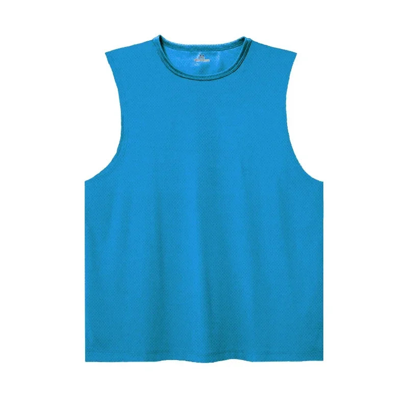 Summer Ice Silk Running Vest For Men Quick Dry Shirt