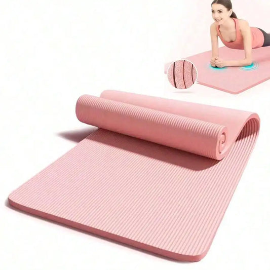 Non Slip Yoga Mat With Carry Strap For Home Workouts