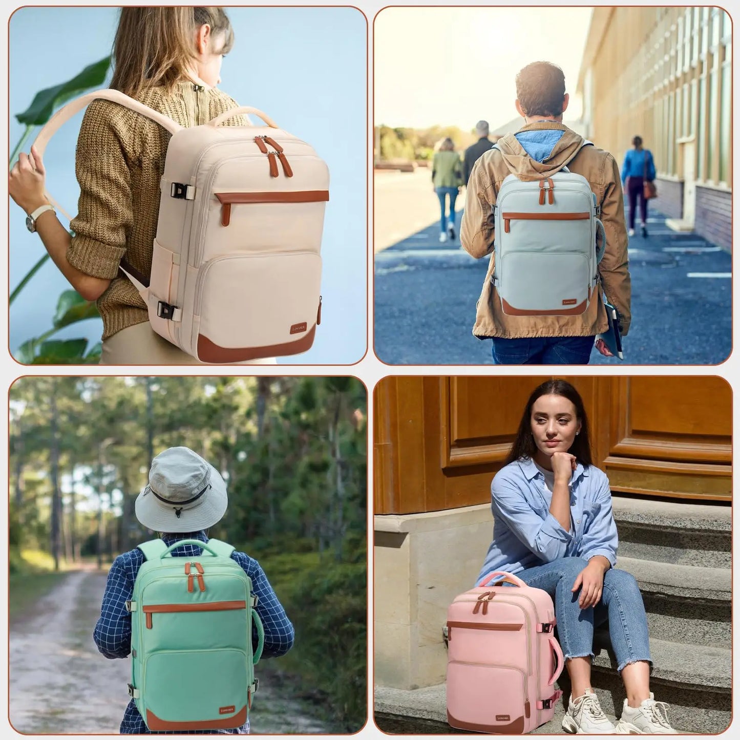 Water Resistant 50L Carry On Laptop Backpack For Travel And Work
