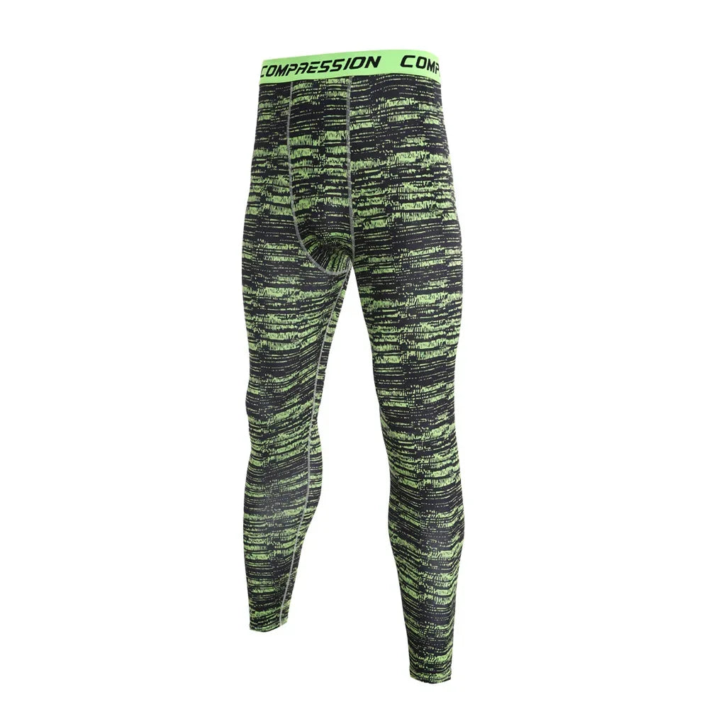 Men Camouflage Running Compression Leggings Quick Dry