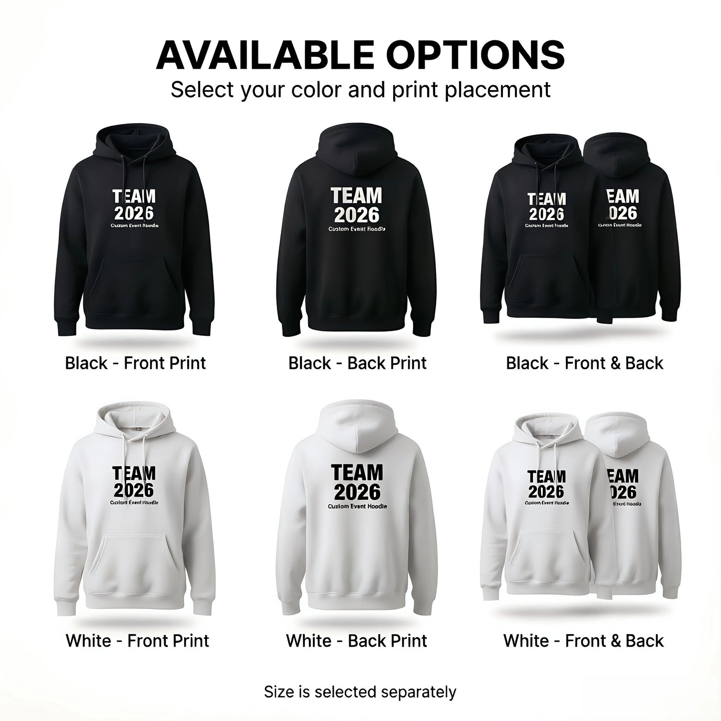 Custom Hoodie Unisex Pullover With Photo Logo Front And Back