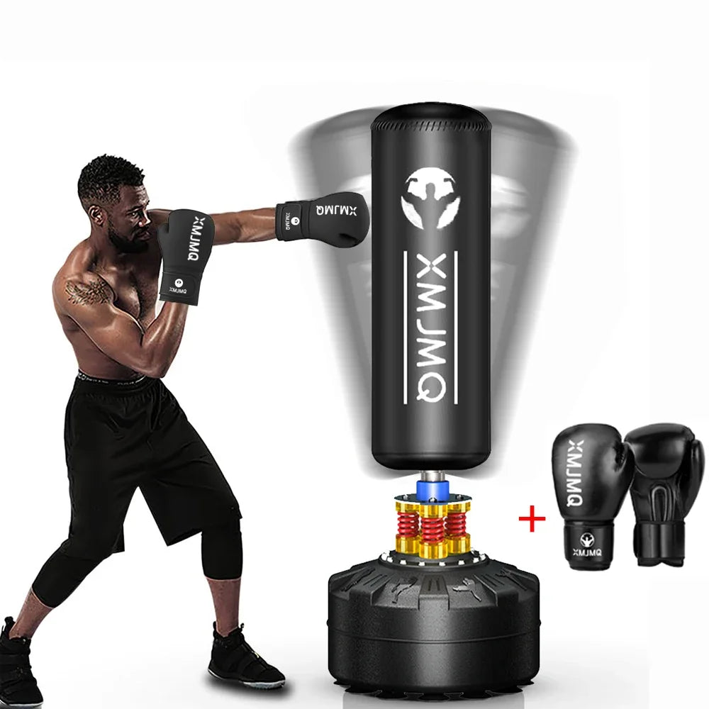 LEKARO Standing Boxing Post With Gloves For Home Sandbag Training