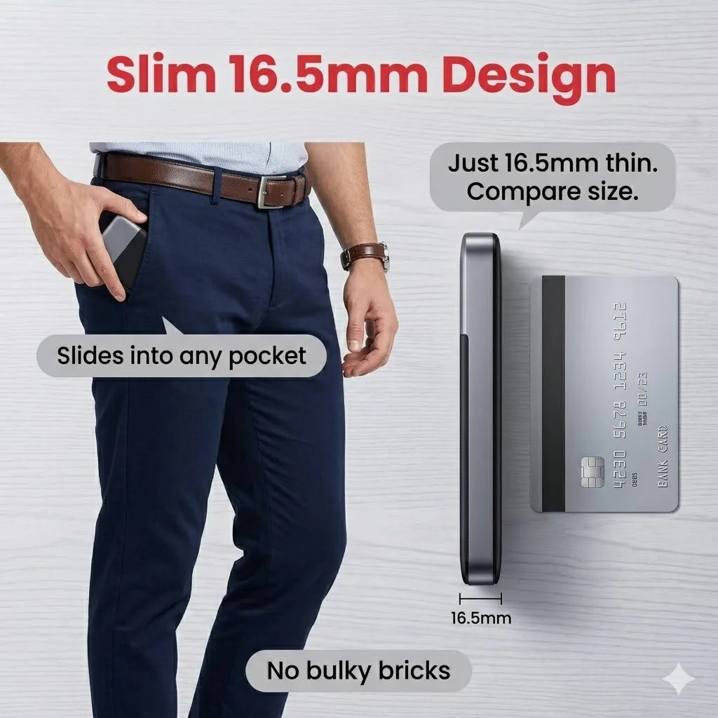 Nobis 10000mAh 35W Fast Charging USB C Power Bank Slim