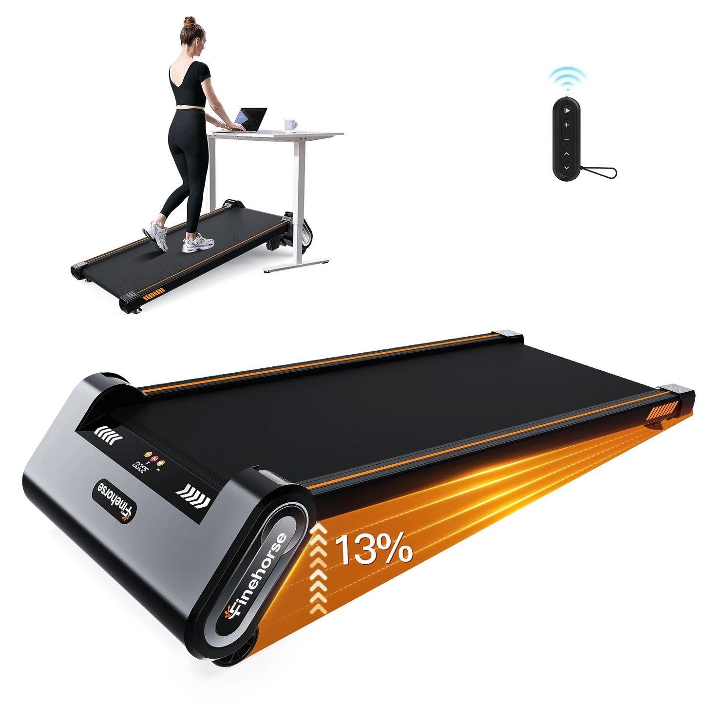 AKLUER Under Desk Treadmill Auto Incline Walking Pad 2.5HP