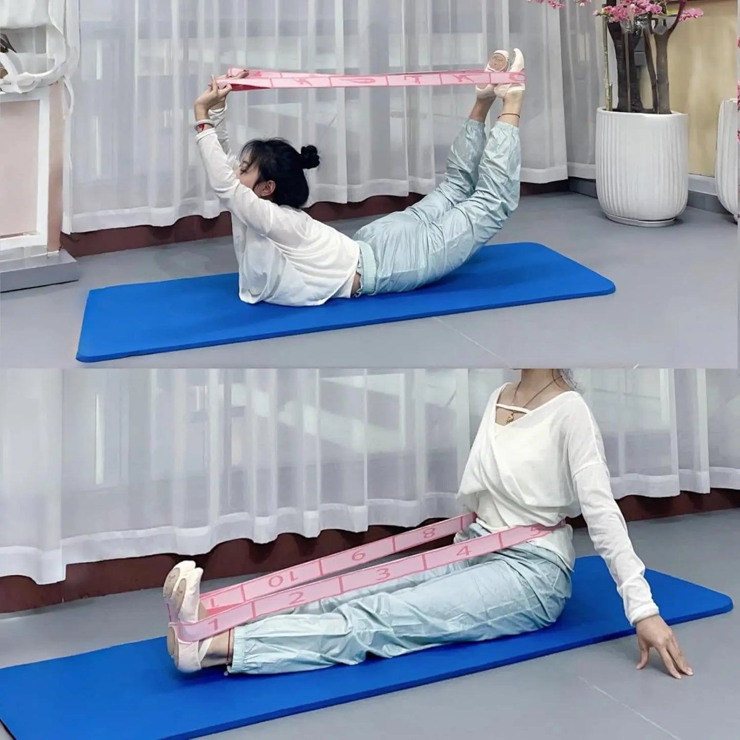 11-Loop Stretch Band for Yoga Pilates and Physical Therapy