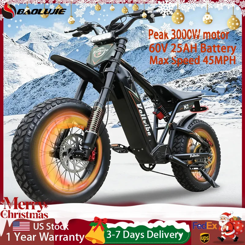 Baolujie Moto Electric Bicycle 1500W Peak Brushless Motor