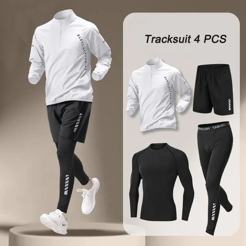 Quick Dry Jacket and Pants Set for Outdoor Fitness