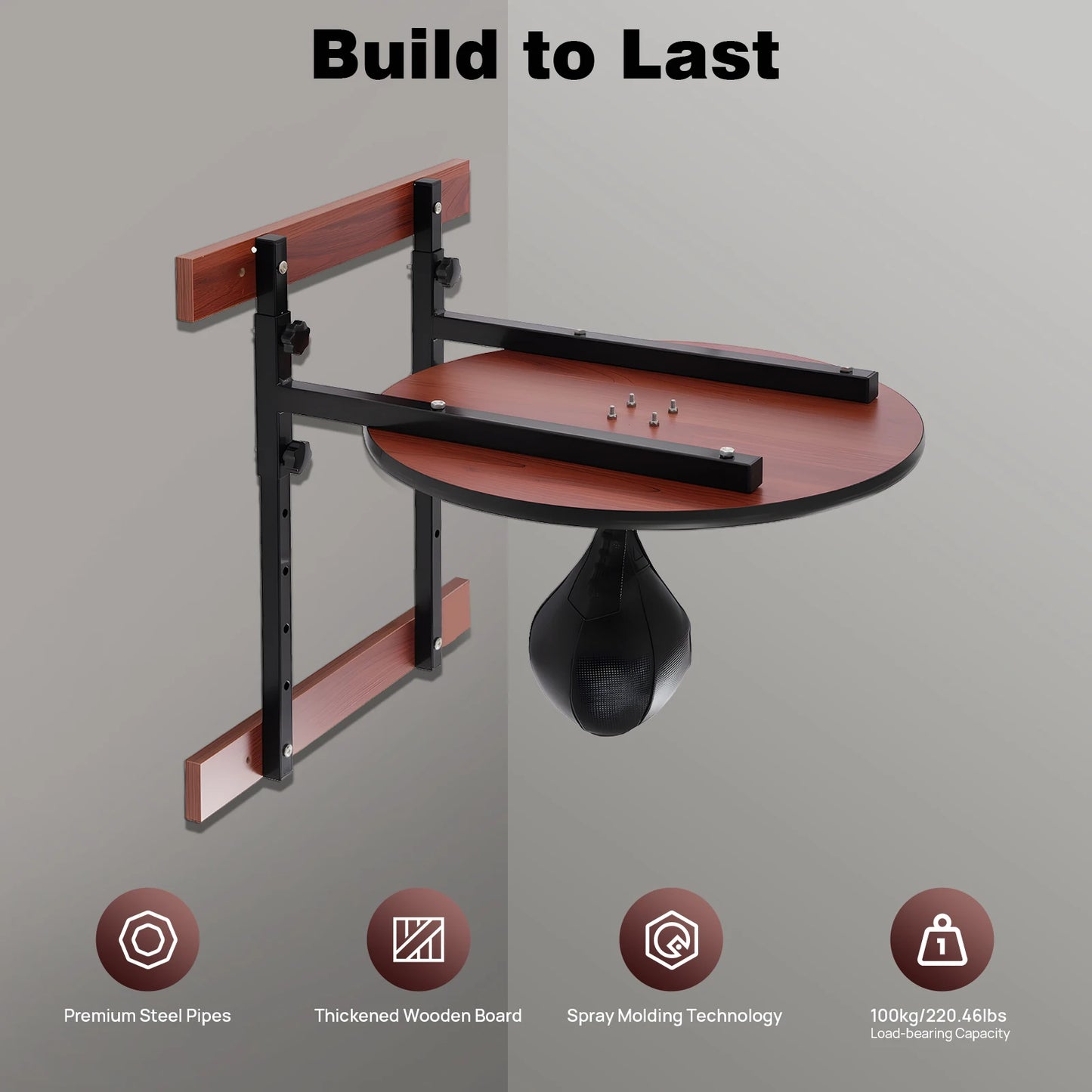Heavy Duty Adjustable Wall Mounted Speed Bag Platform Kit For Boxing Training