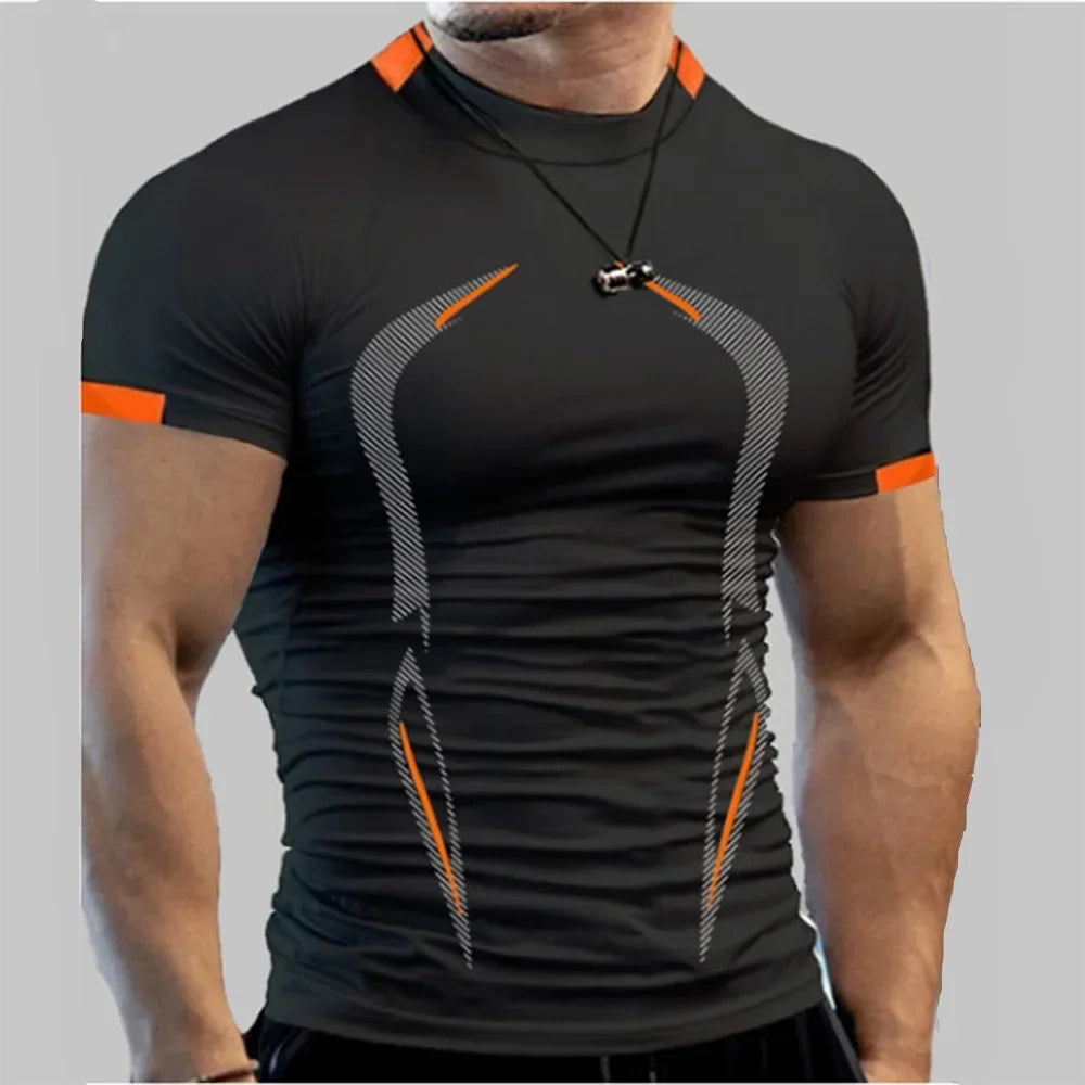 Men Quick Dry Breathable Gym Tee For Running And Training