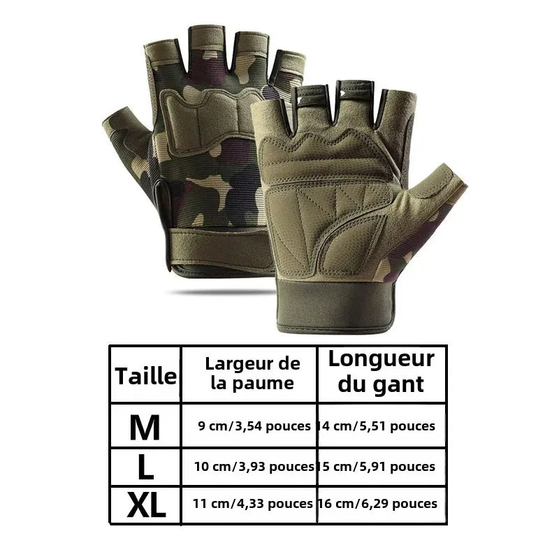Unisex Outdoor Tactical Half Finger Gloves for Motorcycle and Shooting
