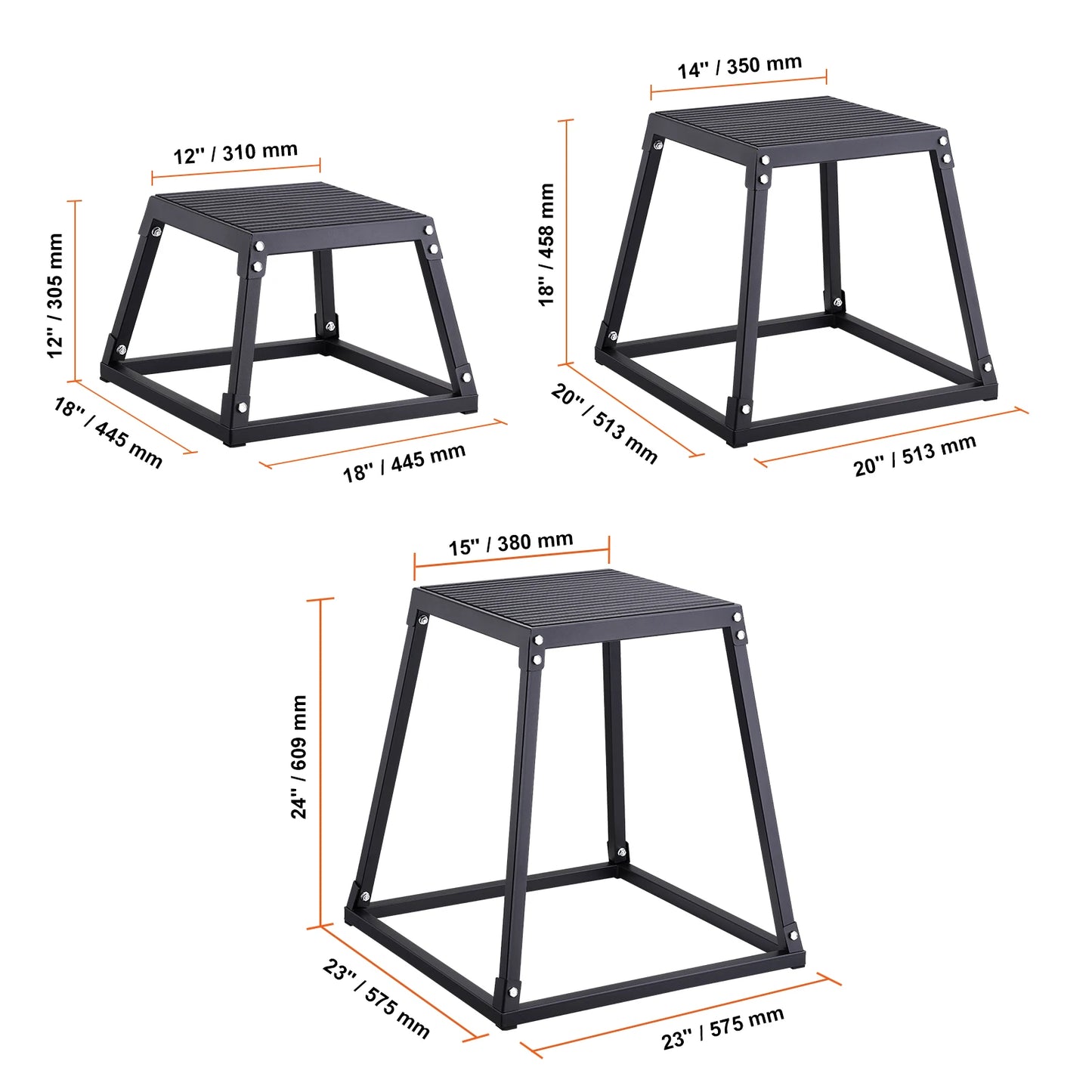 SucceBuy Plyometric Jump Box Set With Anti Slip Platform