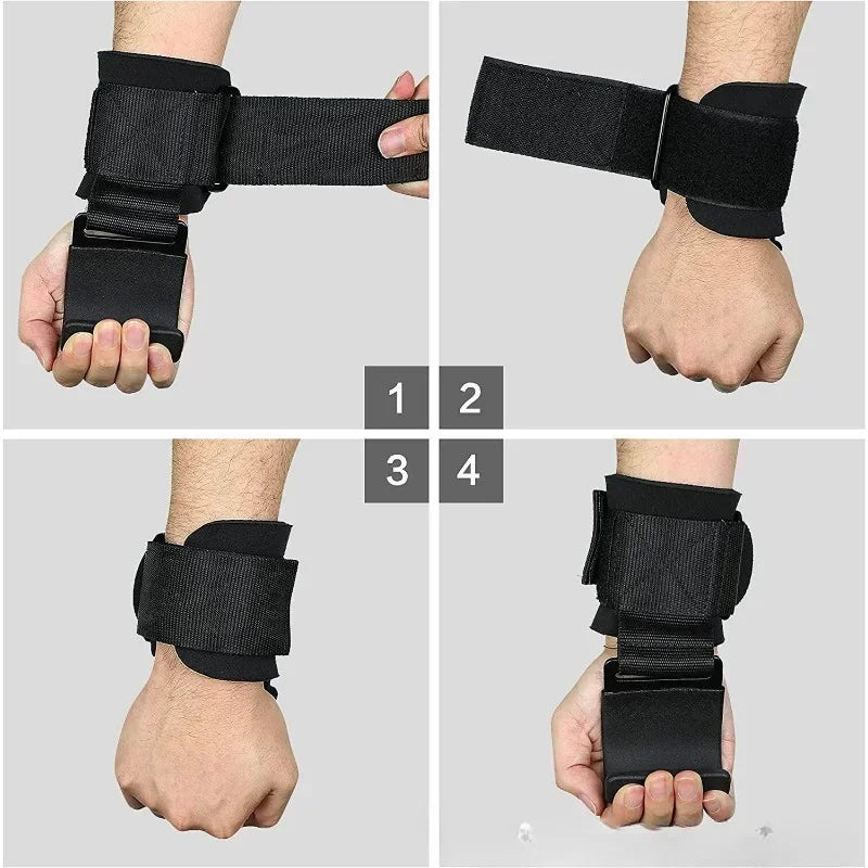 MIHJUSFDH Non-Slip Weight Lifting Hooks For Deadlifts And Pull-Ups