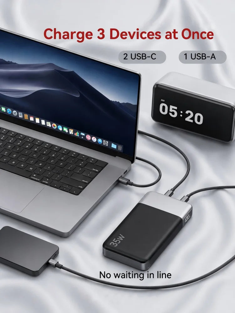 Nobis 10000mAh 35W Fast Charging USB C Power Bank Slim